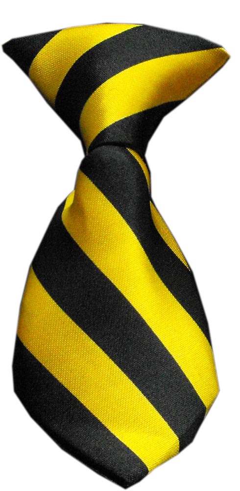 Dog Neck Tie Striped Yellow